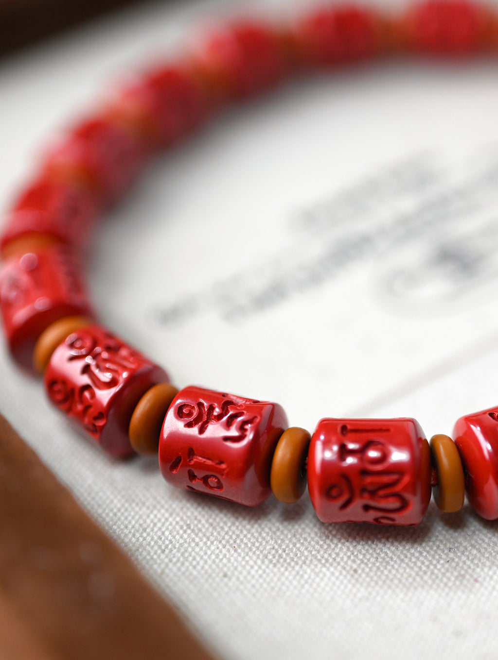 Natural Cinnabar Bracelet