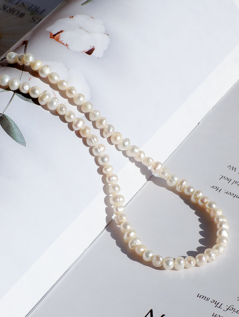 Freshwater Pearl Beaded Choker Necklace