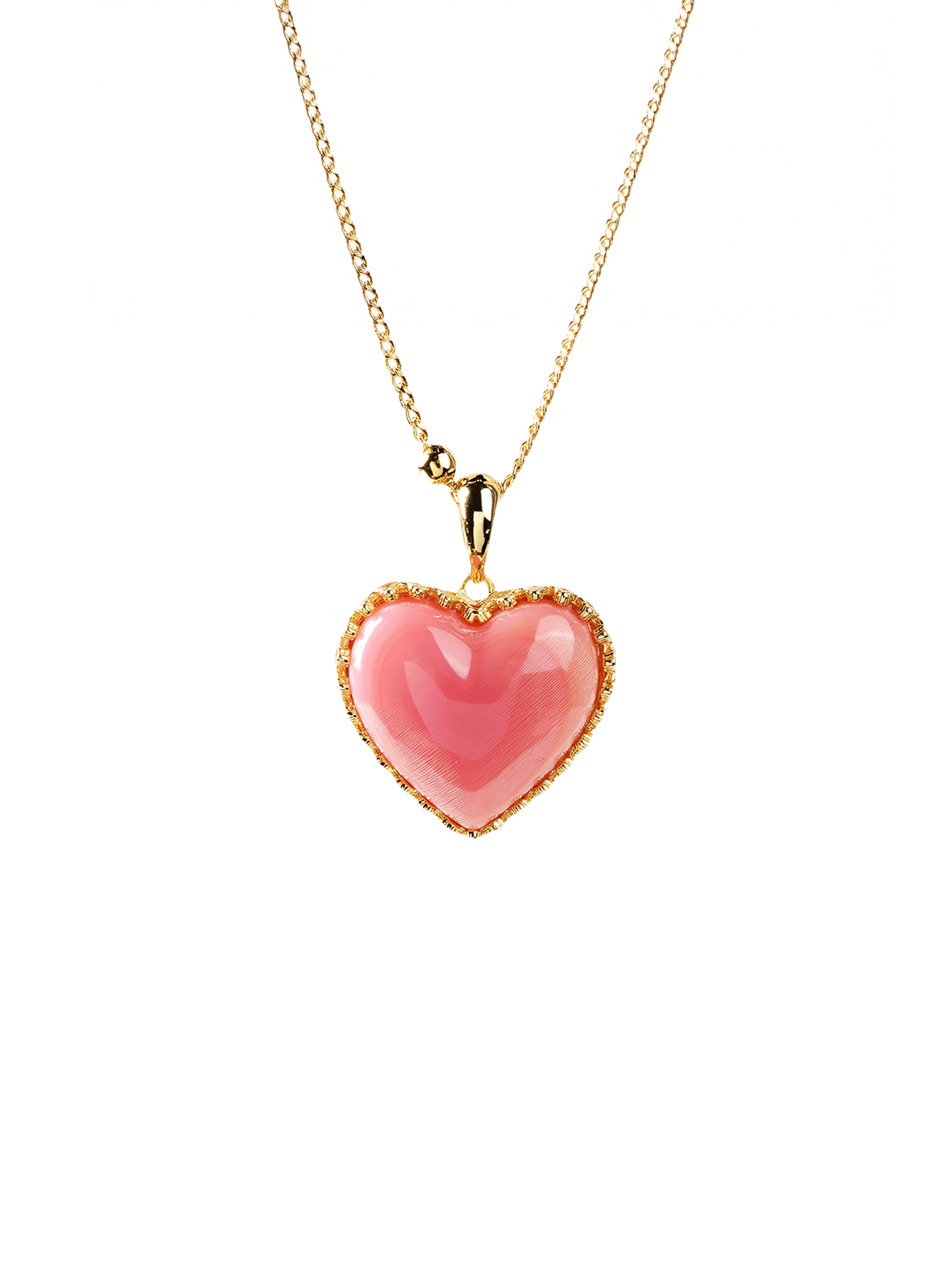 Heart Glossy Rouge Natural Queen Conch Shell Necklace