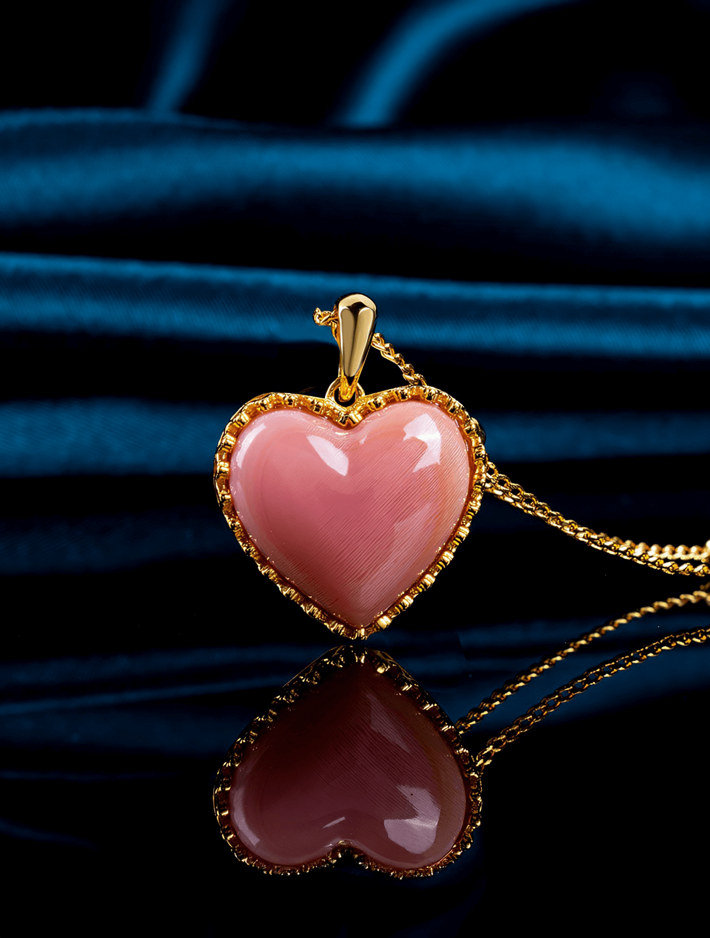 Heart Glossy Rouge Natural Queen Conch Shell Necklace