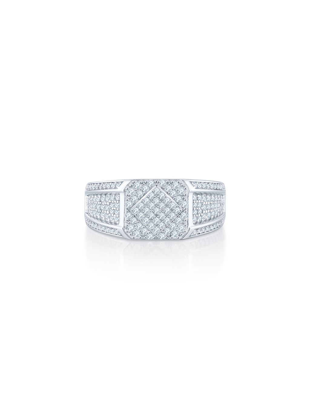 Men’s 0.94ct D Color Full Pavé Moissanite Ring