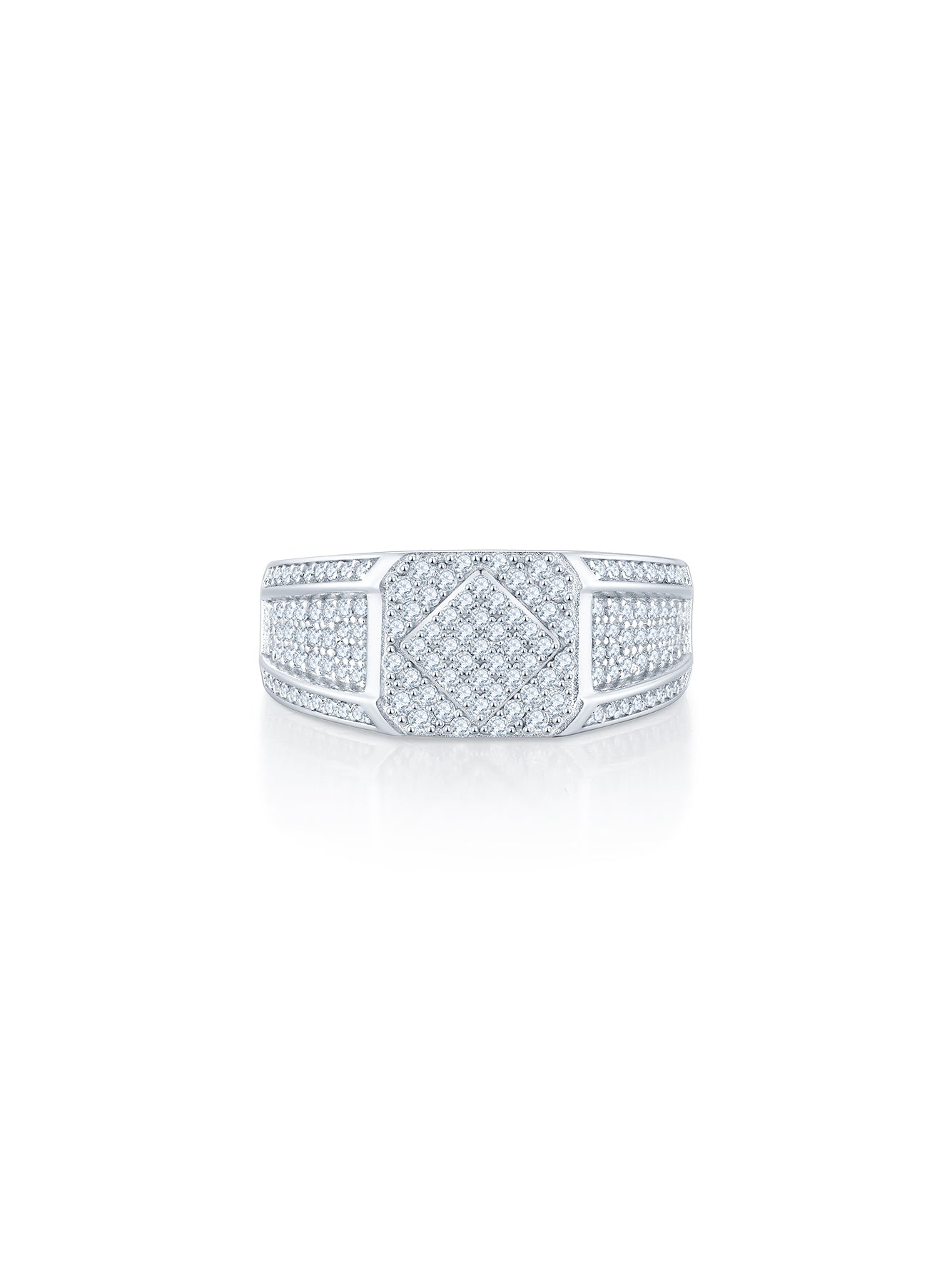 Men’s 0.94ct D Color Full Pavé Moissanite Ring