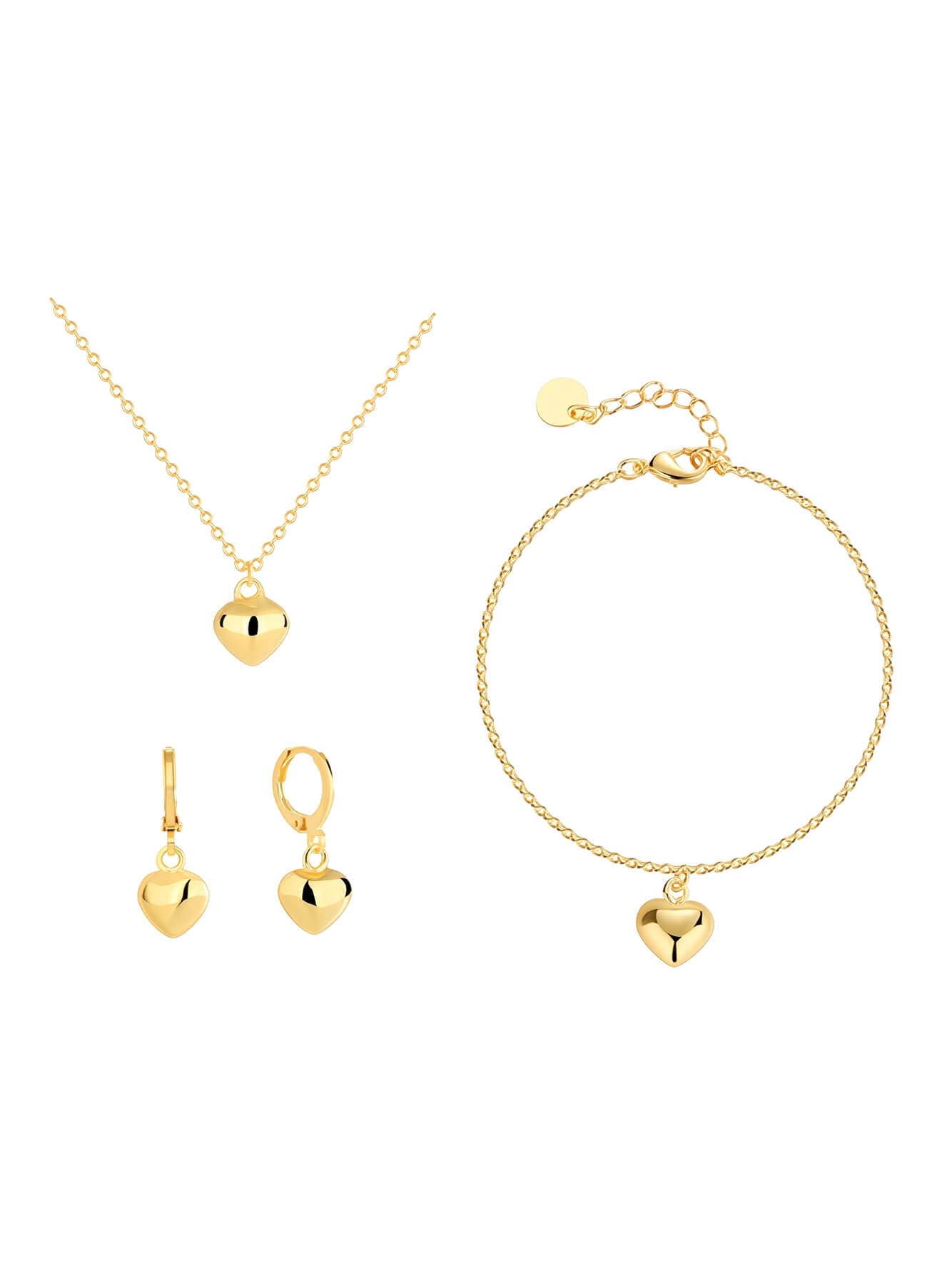 Minimalist Heart Jewelry Set