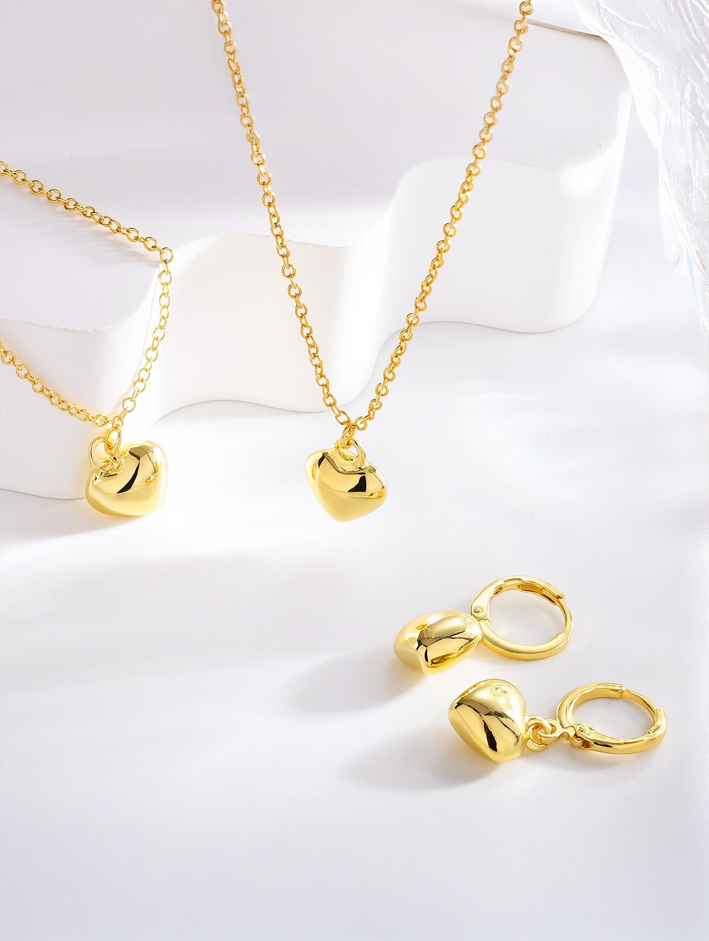 Minimalist Heart Jewelry Set