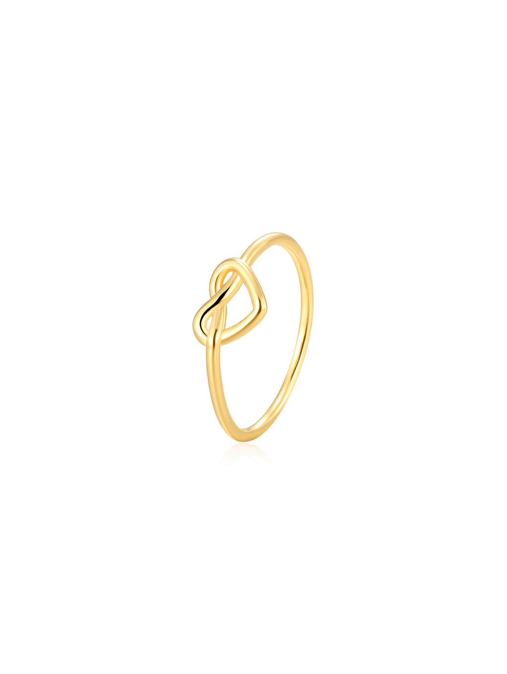 Luxury Heart Open Ring in 18K Gold-Plated Copper
