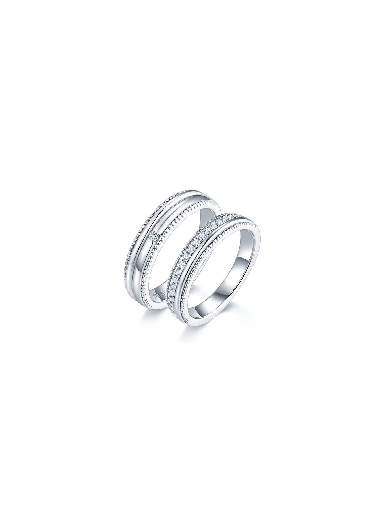 His & Hers 0.2ct Vintage-Inspired Moissanite Promise Ring Set
