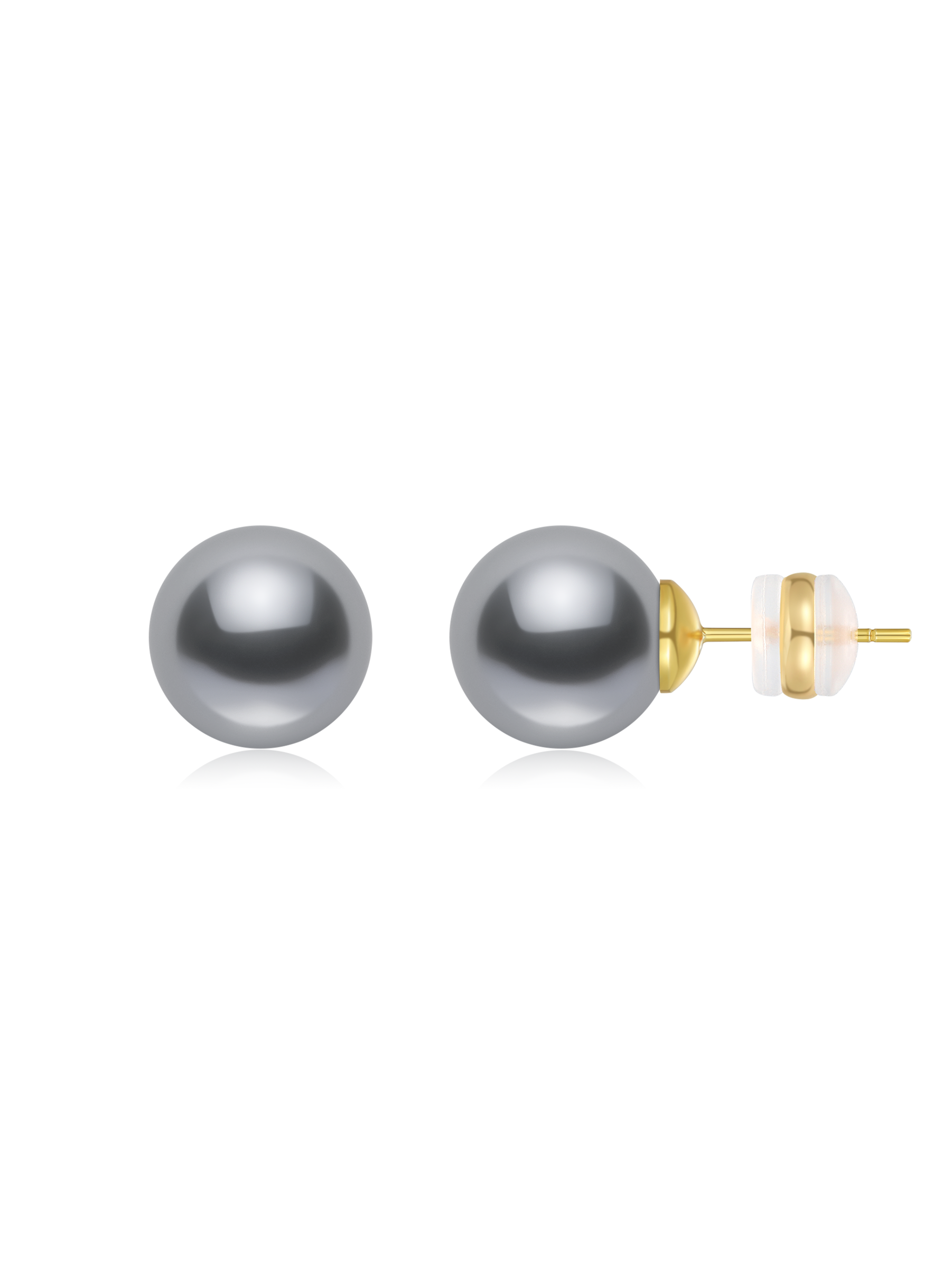 12mm Lustrous Faux Pearls Stud Earrings