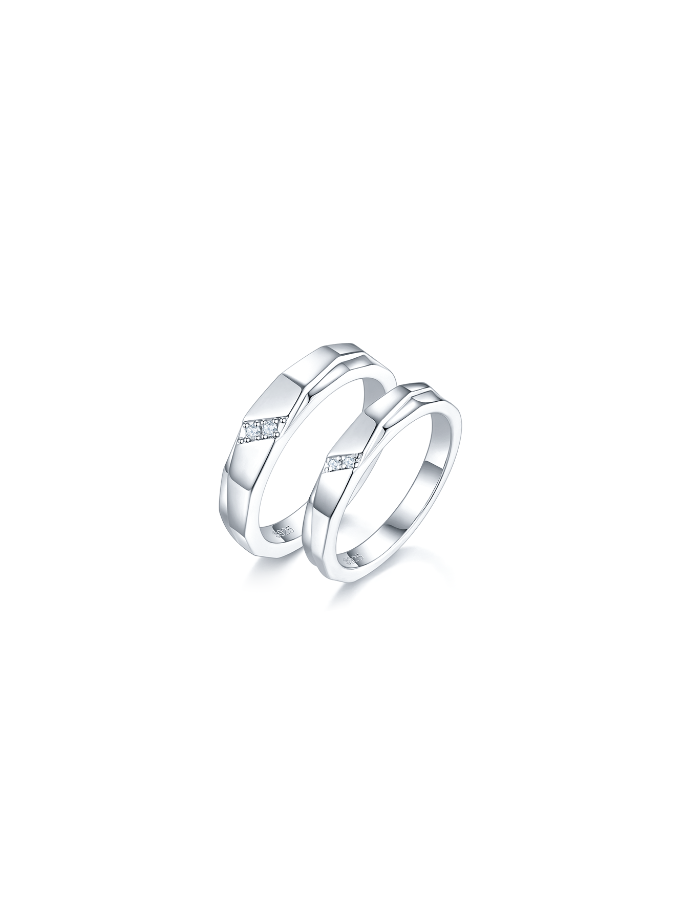 Men's Minimalist Moissanite Promise Band Ring
