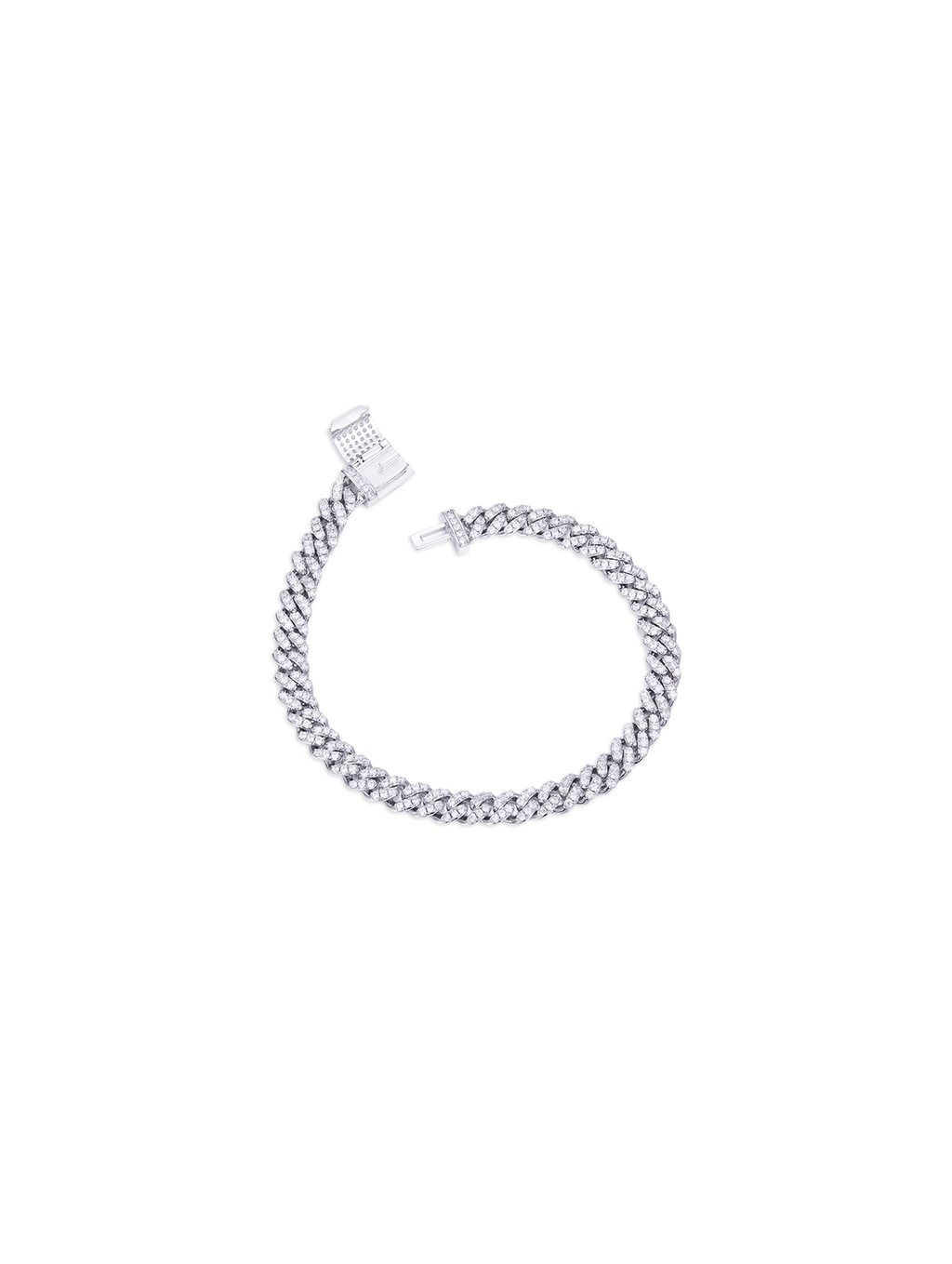 6mm Width Moissanite Cuban Link Bracelet